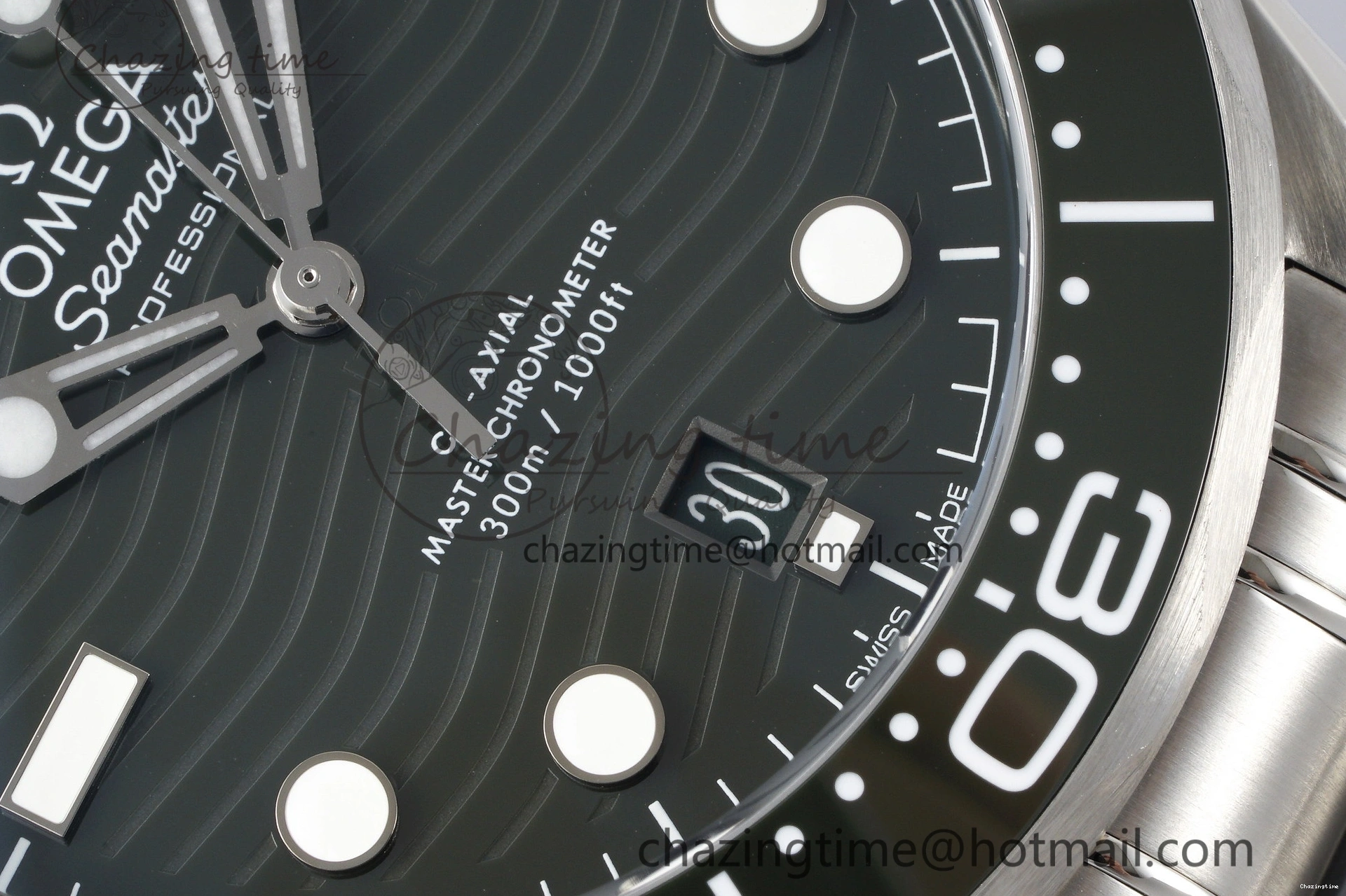 0322 Seamaster Diver 300M ZF 1:1 Best Edition Green Ceramic Green Dial on SS Bracelet A BestValue 7825